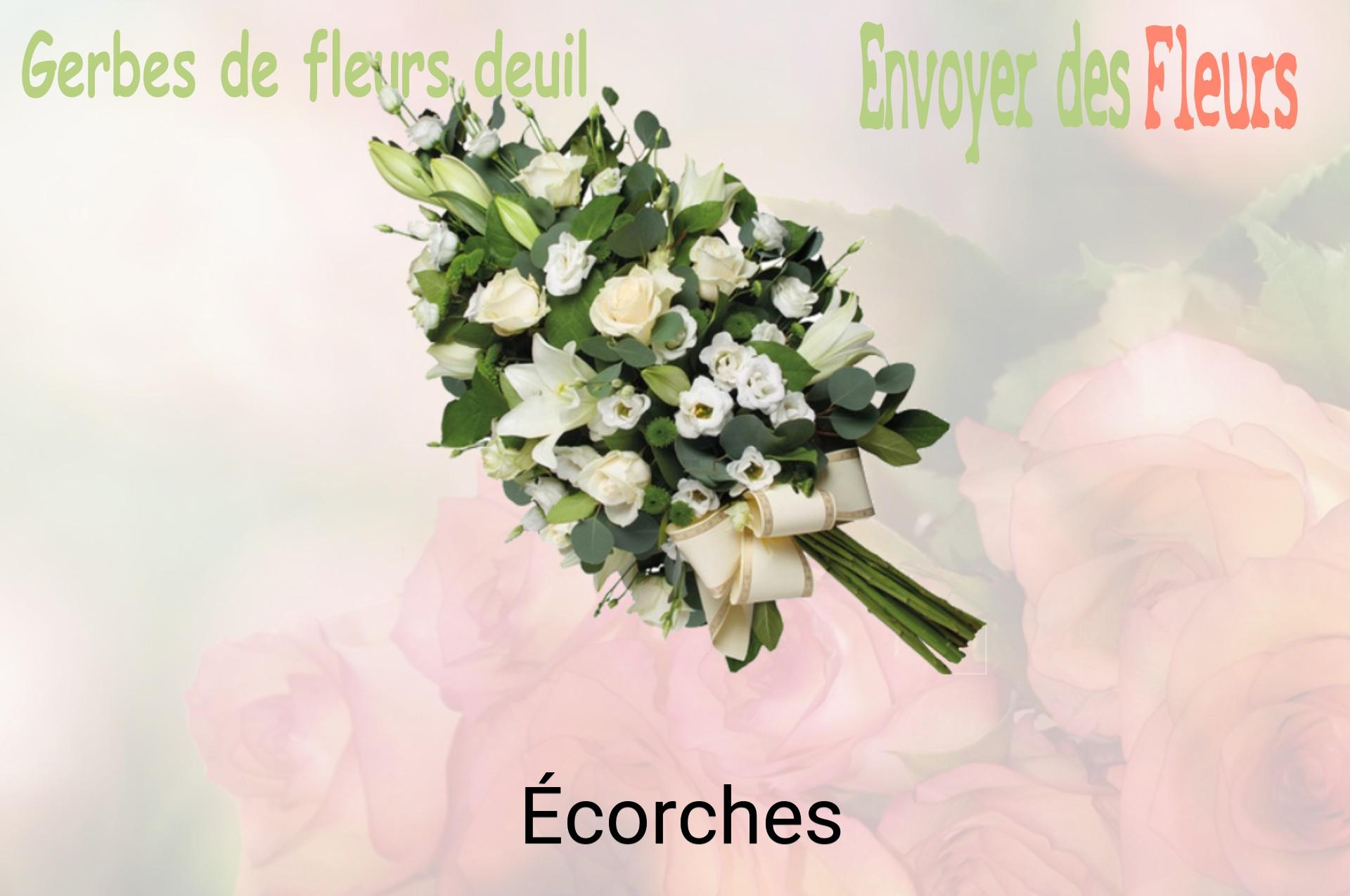 Gerbe de fleurs de deuil livrée à Écorches